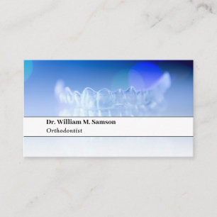 Dentist or Orthodontist modern invisible aligner Business Card