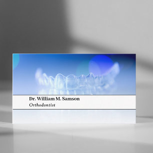 Dentist or Orthodontist modern invisible aligner Business Card