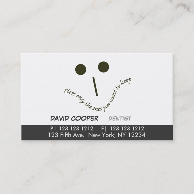 Dentist Oral Clinic Appointment Flossy Face (Front)