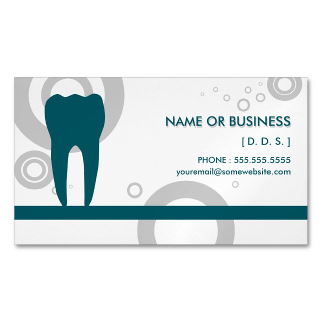 Dentist Os Magnetic Magnetic Business Card (Front)
