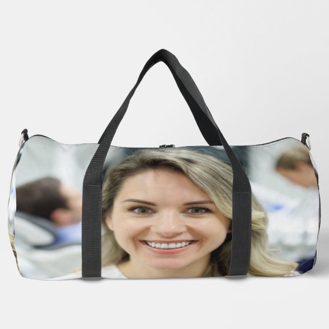 Dentist Photo Customize Personalize Duffle Bag (Front)