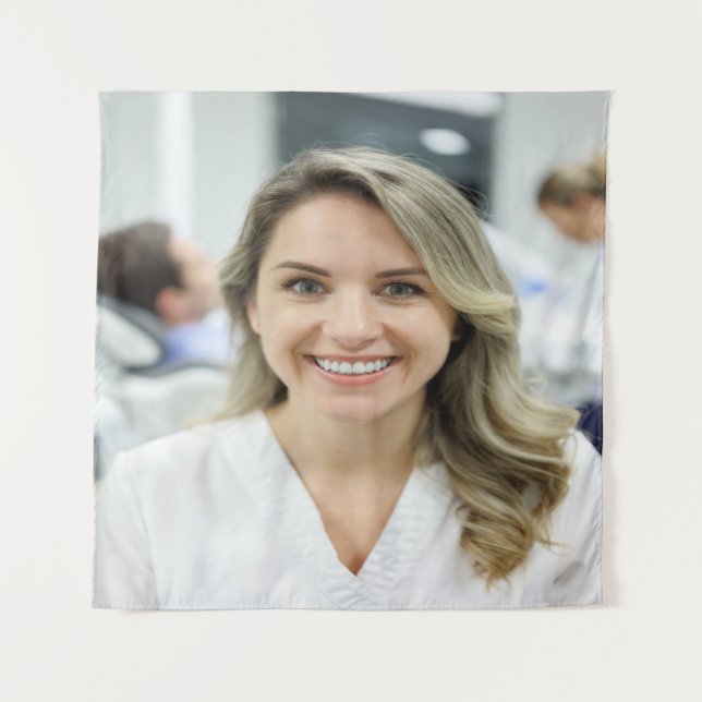 Dentist Photo Customize Personalize Tapestry (Front)