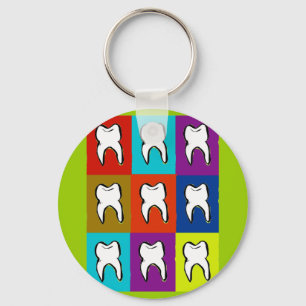 Dentist Popart Gifts Keychain