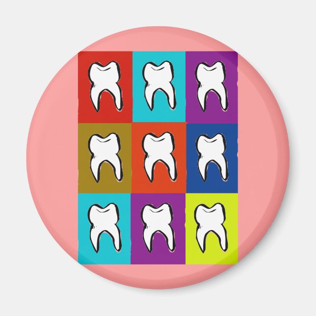 Dentist Popart Gifts Magnet (Front)
