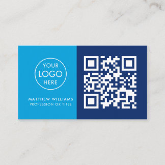 Dentist Professional QR Code Logo Modern Business Card
