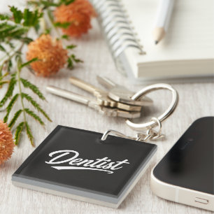 Dentist Script Typography Coffee Mug Gift Keychain