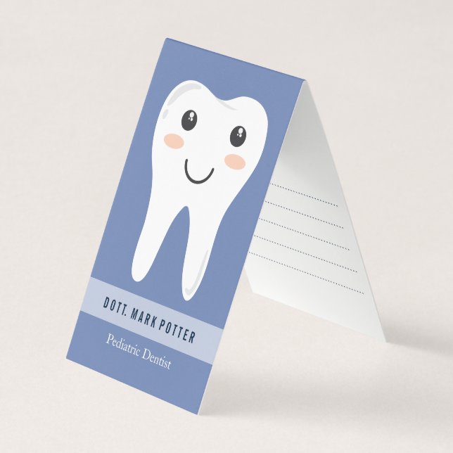 Dentist smiling tooth appointment card (Front)