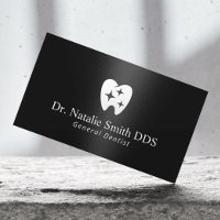 Dentist Sparkle Tooth Logo Black & White Dental