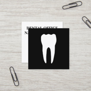 dentist square square business card
