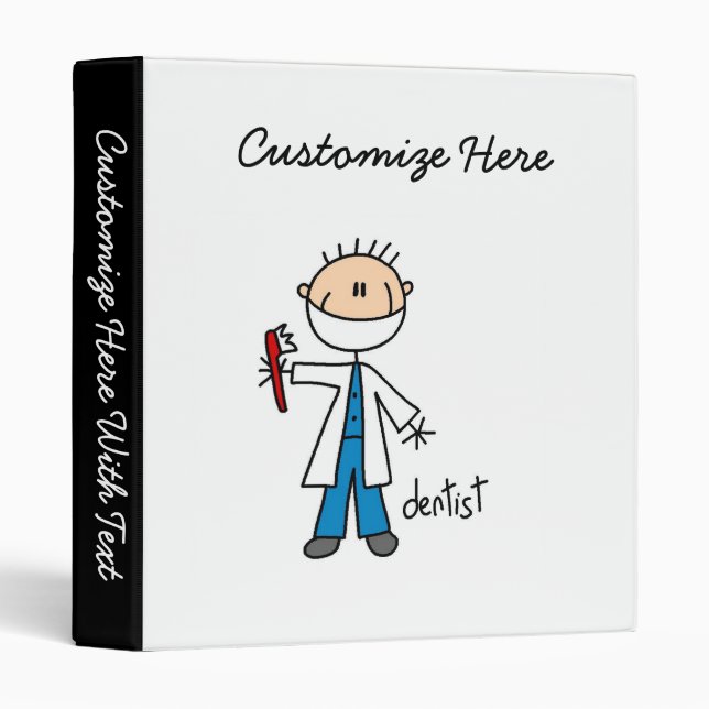 Dentist Stick Figure Binder (Front/Spine)
