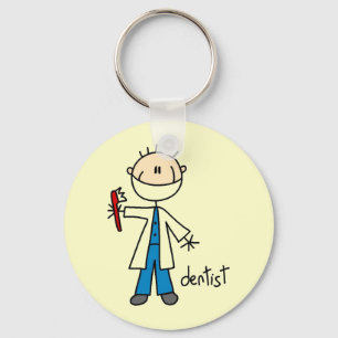 Dentist Stick Figure Keychain