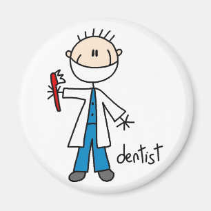Dentist Stick Figure Magnet