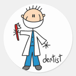 Dentist Stick Figure Sticker