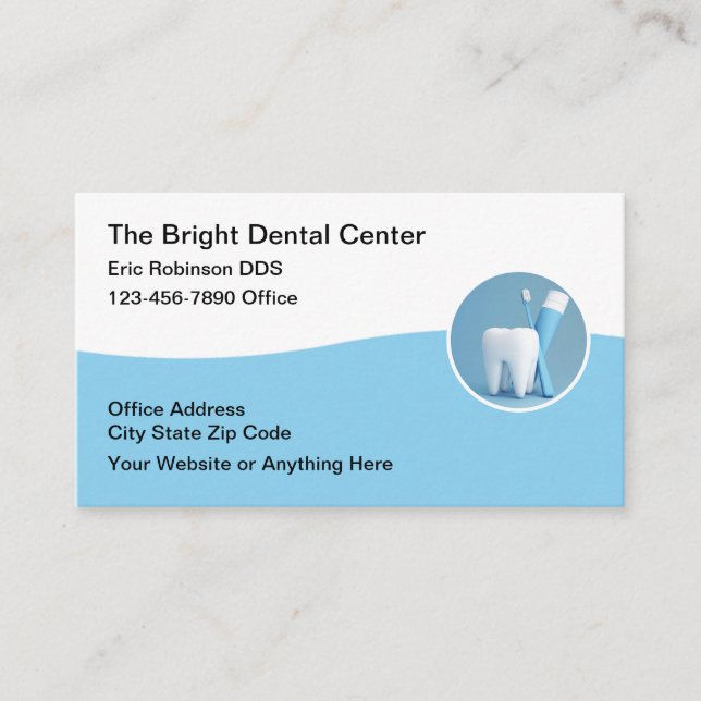 Dentist Theme Modern Business Cards  (Front)
