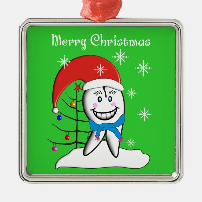 Dentist Tooth Christmas Ornament (Front)