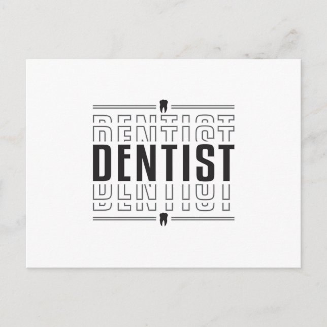 Dentist Tooth Dentistry Dental Funny Gift Idea Postcard (Front)