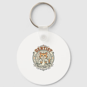 Dentist Tooth Fairy Cat Dentist Tooth Fairy Cat Vi Keychain