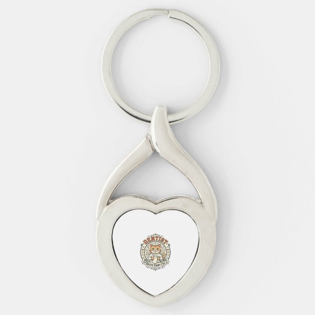Dentist Tooth Fairy Cat Dentist Tooth Fairy Cat Vi Keychain (Front)