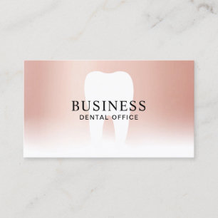 Dentist Tooth Rose Gold Pastel Dental Appointment Card