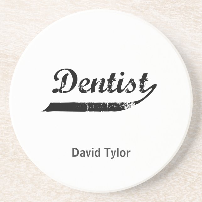 Dentist Typography Coaster (Front)