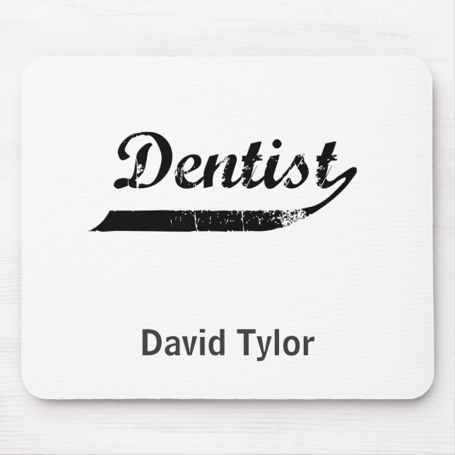 Dentist Typography Mouse Pad (Front)
