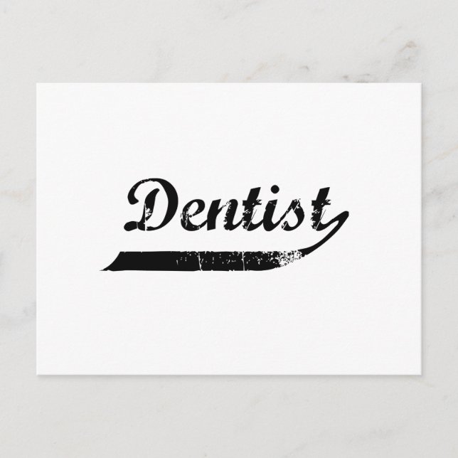 Dentist Typography Postcard (Front)