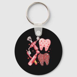 Dentist valentine dental assistant tee dental keychain