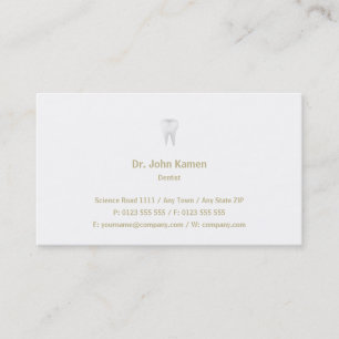 Dentiste   Classic Gold Carte de visite