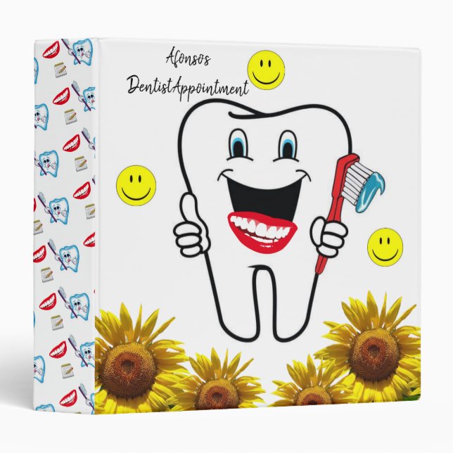 Dentiste de tournesol Avery Classeur (Devant/Côté)