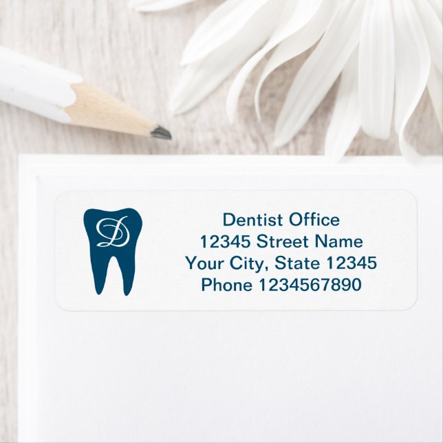 Dentiste pratique logo dentiste adresse de retour  (En situation)