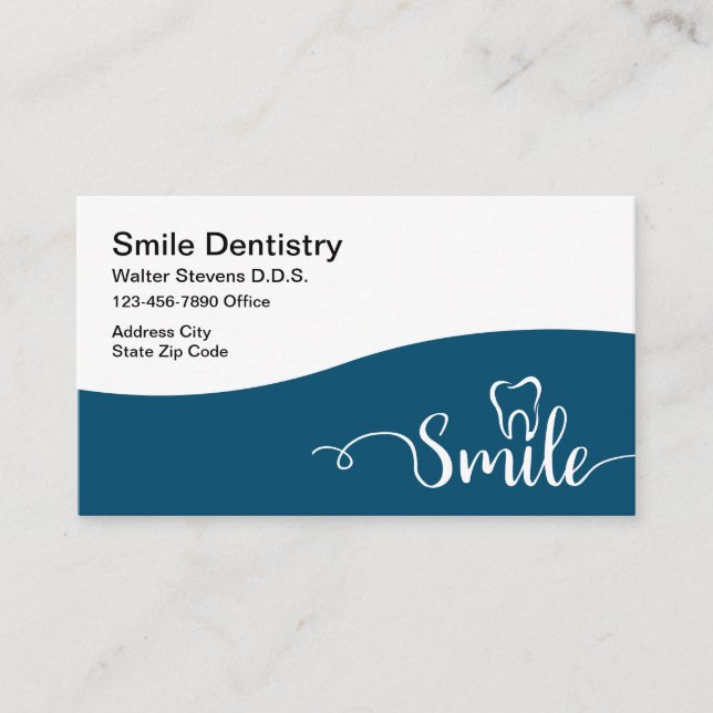 Dentistry Appointment Theme Business Card (Front)