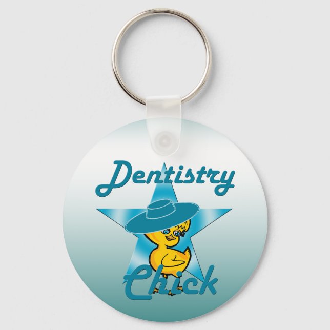 Dentistry Chick #7 Keychain (Front)