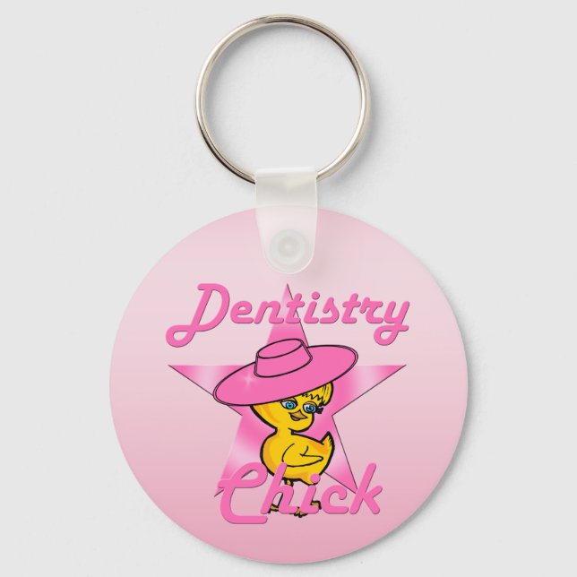 Dentistry Chick #8 Keychain (Front)