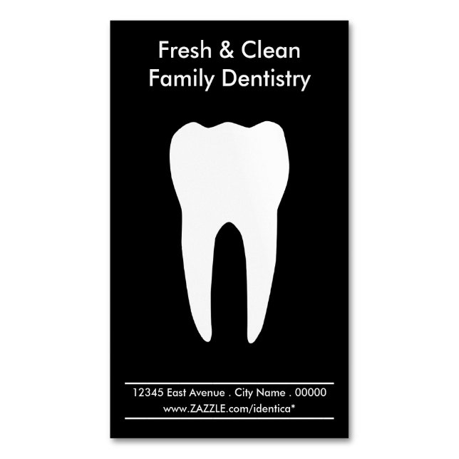 Dentistry Magnetic Magnetic Business Card (Front Vertical)