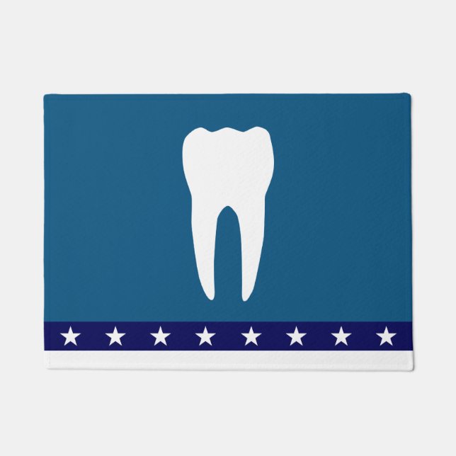 Dentistry Star Striped Doormat (Front)