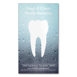 Dentistry Water Drops Magnetic Magnetic Business Card