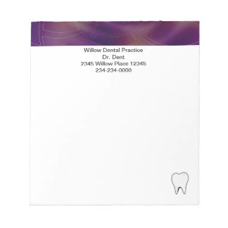 Dentists Dark Purple Fractal Notepads