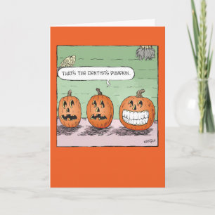 Dentist's Pumpkin Halloween Card