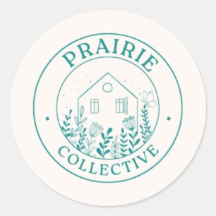 Denton Prairie Collective Round Stickert Classic Round Sticker