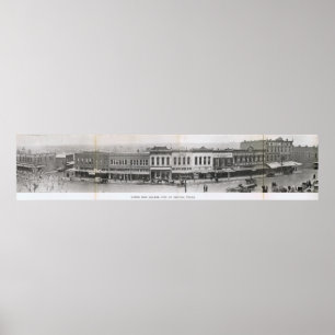 Denton, Texas - North Side of Square Early 1900's Poster