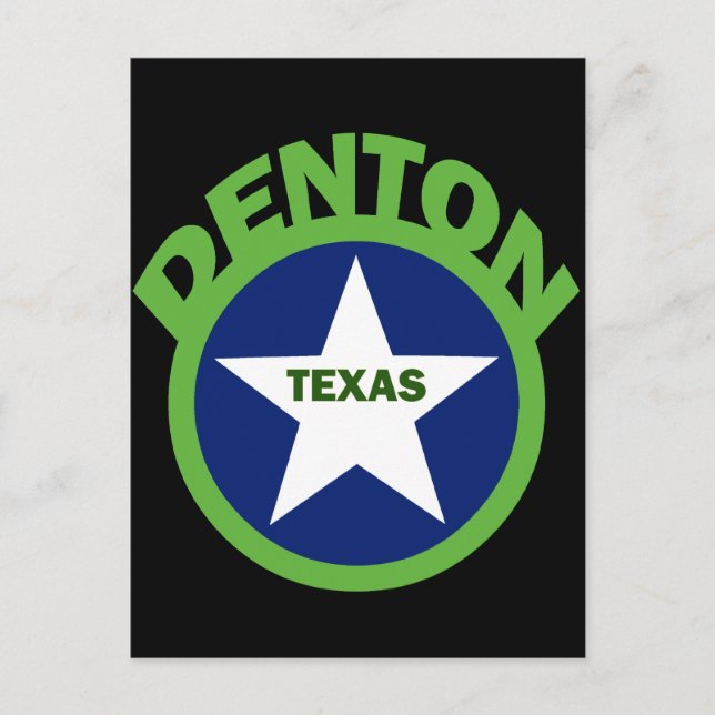 DENTON, TEXAS POSTCARD (Front)