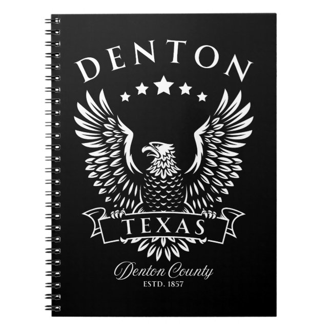Denton Texas Vintage Eagle Notebook (Front)