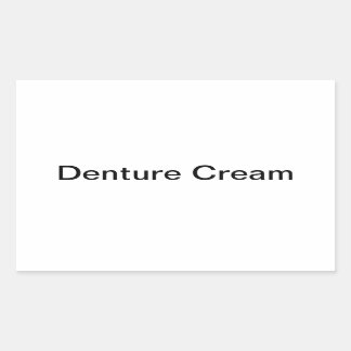 Denture Cream Labels/ Sticker