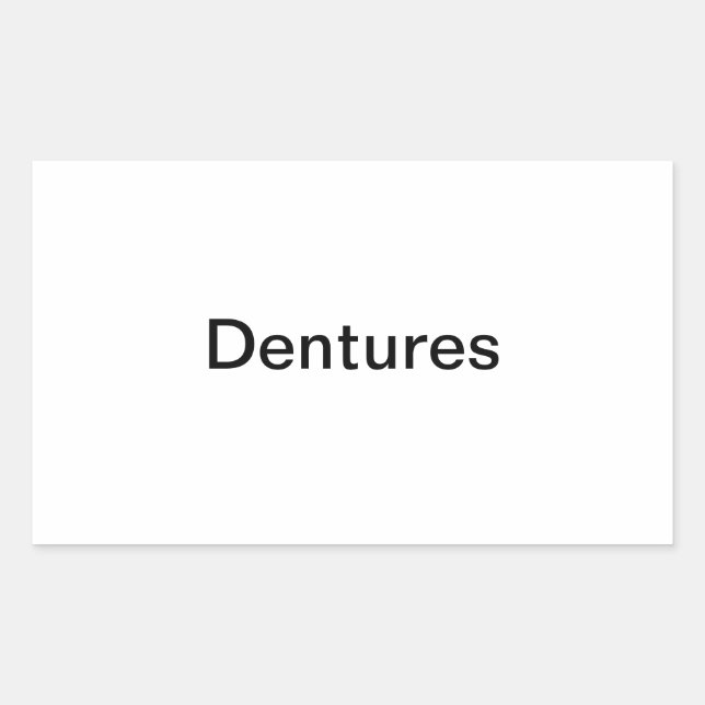 Dentures Label/ Sticker (Front)