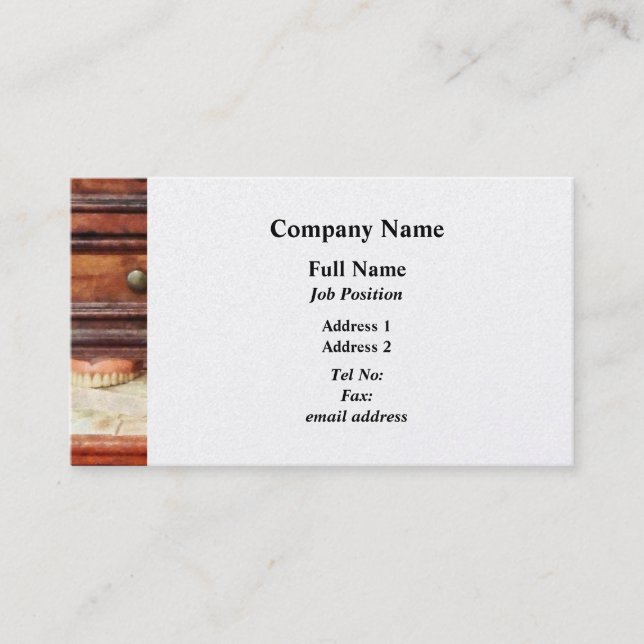 Dentures - Platinum Finish Business Card (Front)