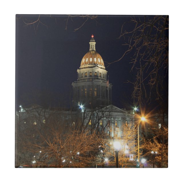 Denver At Night 1 Tile (Front)