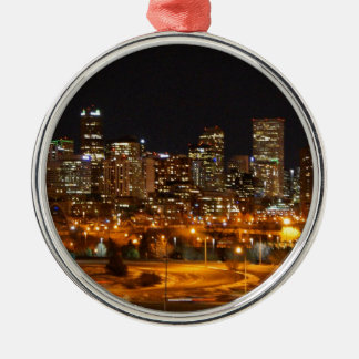 Denver at night metal ornament