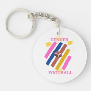 Denver Broncos and Football t shirt Classic  Keychain