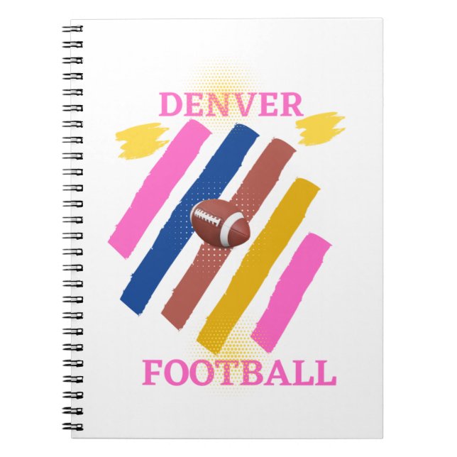 Denver Broncos and Football t shirt Classic  Notebook (Front)