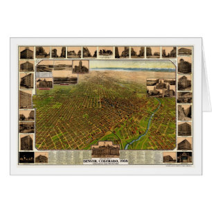 Denver, carte panoramique de Co - 1908